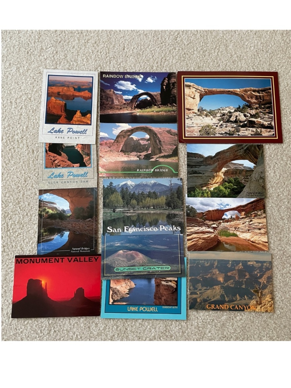 Lot 13 Postcards Utah Arizona Grand Canyon Natural Bridges Lake Powell